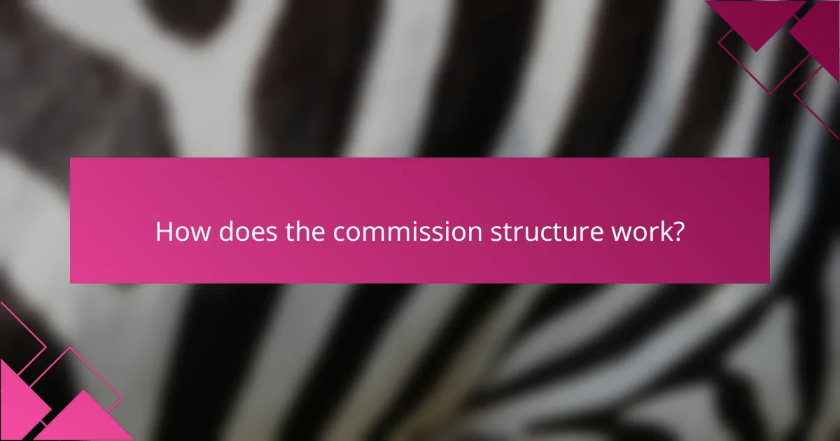 How does the commission structure work?